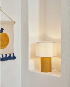 Mustársárga-fehér gyerek éjjelilámpa Bianella – Kave Home