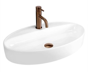 Rea Nastazja, pultra szerelhető mosdó 610x375x105 mm, fényes fehér, REA-U6359