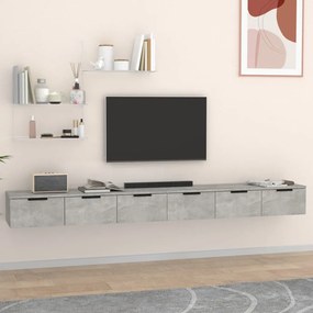 2 db betonszürke szerelt fa faliszekrény 102 x 30 x 20 cm
