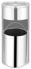 rozsdamentes acél fali szemeteskuka hamutartóval 26 liter