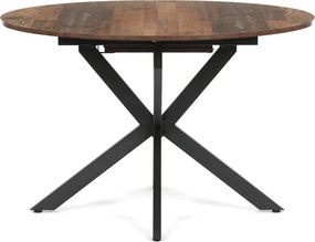 Jídelní stůl rozkládací 120-160x120 cm, melamin, old wood, DT-I1120 OLW2