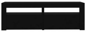 fekete TV-szekrény LED-lámpákkal 120 x 35 x 40 cm