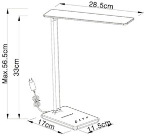 Globo 58400S - LED Szabályozható asztali lámpa BULLA LED/5W/230V