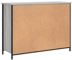 szürke sonoma színű szerelt fa tálalószekrény 100 x 35 x 75 cm