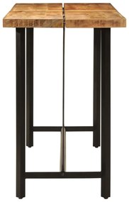 tömör mangófa és vas bárasztal 180 x 70 x 107 cm