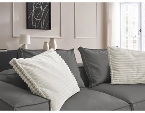 Szürke bőrutánzat kanapé 260 cm Boheme – Bobochic Paris