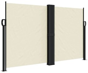 krémszínű behúzható oldalsó napellenző 140 x 1000 cm