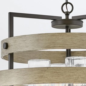 Quintiesse klasszikus csillár riverwood barna fa elsqn-riverwood4 IP44