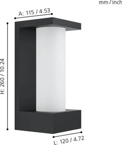 Eglo 98744 - LED Kültéri fali lámpa CIVIDINO LED/6W/230V IP44