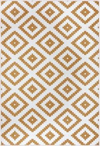 Teraszszőnyeg 160x230cm,krémsárga kétoldalas lapos szövésű zsinóros