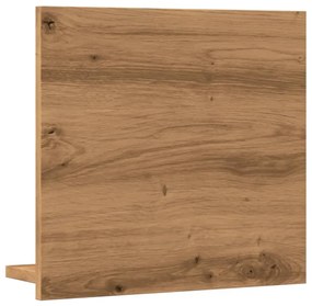 kézműves tölgy szerelt fa tükrös fürdőszobaszekrény 40x11x37 cm