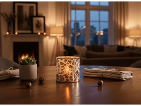 DESIREE GIRAFFE rózsaszín üveg gyertyatartó