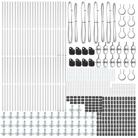 Kerítésoszlopok 104 db-os szett Horganyzott acél