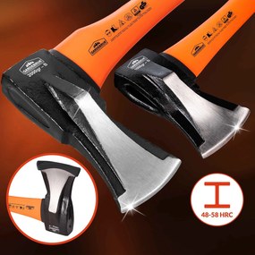 TOMS fejsze és hasító készlet, 2 db, fekete/narancs Gardebruk