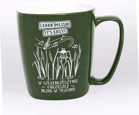 Kerámia Bögre Zöld Bogár Hangzású