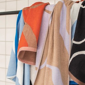 Fekete-fehér bio pamut törölköző szett 2 db-os 50x90 cm Nova Arte – Mette Ditmer Denmark