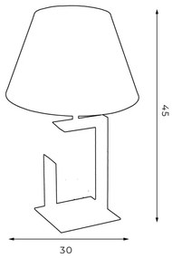 Asztali lámpa 1xE27/60W/230V 45 cm kék/arany