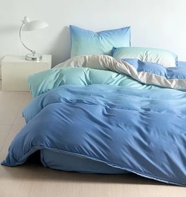 OMBRE Kék-türkiz fotó ágynemű Ágynemű mérete: 200x220 cm, A csomag tartalma: 6 Készletcsomagolás