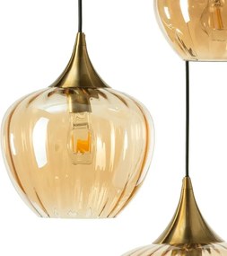 ONLI - ELIDE kábeles függőlámpa 3xE27/15W/230V fekete/réz