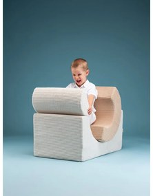 Krémszínű kordbársony habszivacs játszótér 3 db-os magasság 37 cm 75x49 cm Rainbow Montessori – Wigiwama