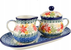 Cukrászda és tejeskávé szett Ceramika Artystyczna Bolesławiec