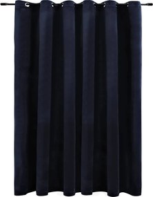 vidaXL fekete bársony sötétítőfüggöny fémkarikákkal 290 x 245 cm