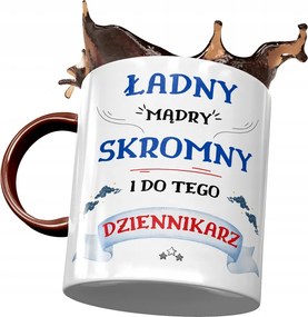 Bordó Bögre Újságírónak Szép Okos Szerény Nyomtatott Fotóval