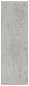 betonszürke szerelt fa könyv-/tálalószekrény 50 x 25 x 80 cm
