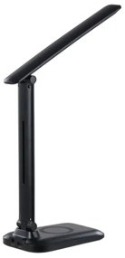 Immax 09106L - LUMI dimmelhető LED asztali lámpa vezeték nélküli Qi töltéssel LED/7W/230V fekete