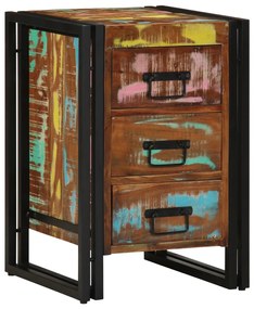 Éjjeliszekrény 40 x 35 x 50 cm tömör újrahasznosított fa