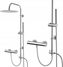 Zuhanyszett Zuhanyoszlop Csaptelep Kerek Nagy Esőztető