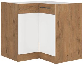 Sarok alsó konyhaszekrény Virion 90 x 90 ND 2F BB (lancelot tölgy + fehér). 1032532