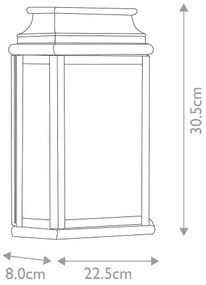 Elstead - Kültéri fali lámpa ST MARTINS 1xE27/100W/230V IP44 bronz