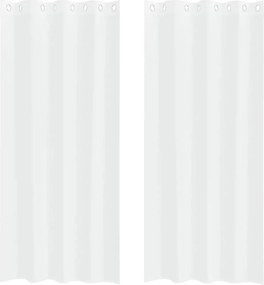 vidaXL Voile Függöny függönyökkel 2 pcs Fehér 225 x 140 cm Poliészter