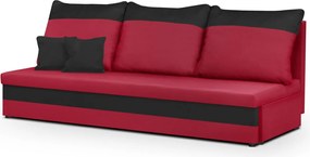 GUSTO Háromszemélyes kinyitható kanapé Piros/fekete