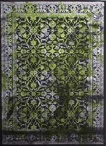 Szőnyeg 200x290 Vintage Zöld Nappaliba Szürke