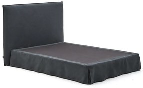 Antracitszürke kárpitozott franciaágy 160x200 cm Jaira – Kave Home