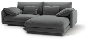 Sötétszürke sarokkanapé (jobb oldali) Torino – Micadoni Home