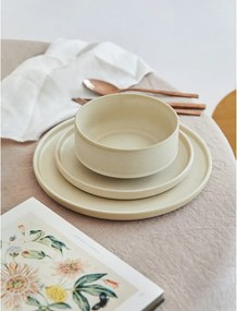 Malia 18 db-os krémszínű agyagkerámia étkészlet - Bonami selection