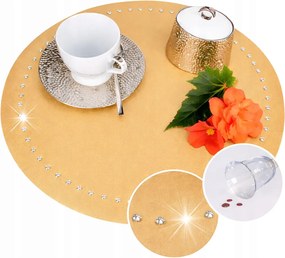 Asztali alátét Kerek 30cm Glamour Strassz Arany Tányéralátét