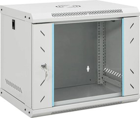 vidaXL 9U fali hálózati szekrény 19" IP20 53 x 40 x 45 cm