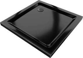 Mexen SLIM - Négyzet alakú zuhanytálca 90x90x5cm + fekete szifon, fekete, 40709090B