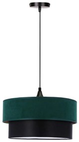 Csillár zsinóron SOLANTO 1xE27/60W/230V zöld/fekete