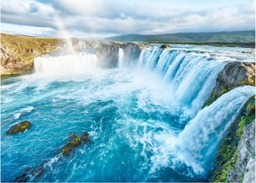 Üveg kép - Godafoss vízesés (70x50 cm)