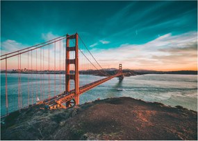 Kép - Golden Gate, San Francisco (üvegen) (70x50 cm)