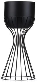 Fém virágcserép LOFT 46x20 cm fekete