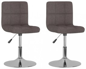 vidaXL 2 db tópszínű szövet forgó étkezőszék