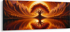 Kép – Fa a véres napban (120x50 cm)
