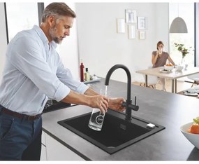 GROHE 31651AP0 - K700 konyhai mosogató 560 × 510 mm gránit/fekete