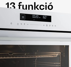 Klarstein Velaire Beépíthető sütő Fehér, 74L, A+, 3160 W, 60 cm
